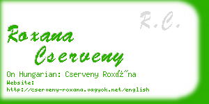 roxana cserveny business card